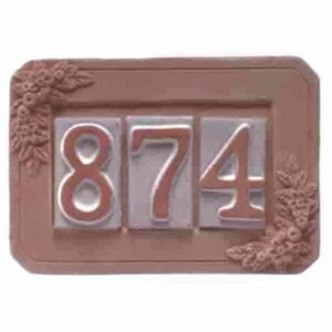 PORTANUMERO CIVICO IN TERRACOTTA 3 POSTI CM. 24X16