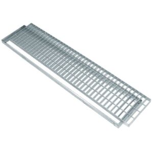 GRIGLIA ZINCATA RETTANGOLARE CON TELAIO CARRABILE - DIM. 1000X100 MM