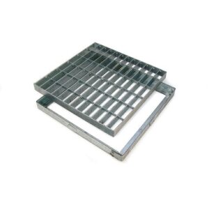 GRIGLIA ZINCATA QUADRATA CON TELAIO CARRABILE - DIM. 250X250 MM