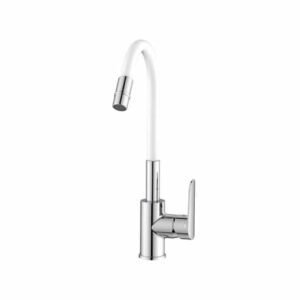 RUBINETTO LAVELLO TORPEDO CON CANNA BIANCA SNODABILE (SCA)