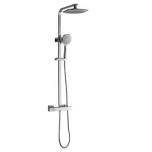 COLONNA DOCCIA LAGUNA IN ACCIAIO C/TERM. E SOFF.QUADRO 20x20 CM(SCA)