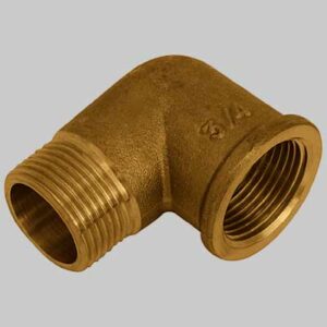 GOMITO MASCHIO/FEMM. OTTONE GIALLO 3/4X3/4