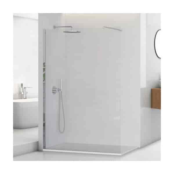 F28897.jpg PARETE DOCCIA WALK IN 140200CM PROFILO CROMO VETRO TRASP. - immagine 1