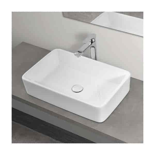 F30206.jpg LAVABO CIOTOLA IN CERAMICA CM 48X38X13 - immagine 1
