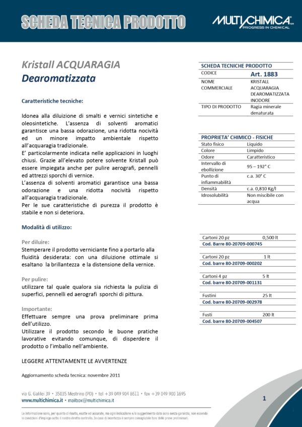 ACQUARAGIA KRISTALL A.RAGIA DEAROM.LT.1 - immagine 2
