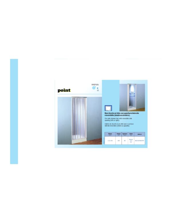 PORTA A SOFFIETTO X DOCCIA CM 80/110 - immagine 3