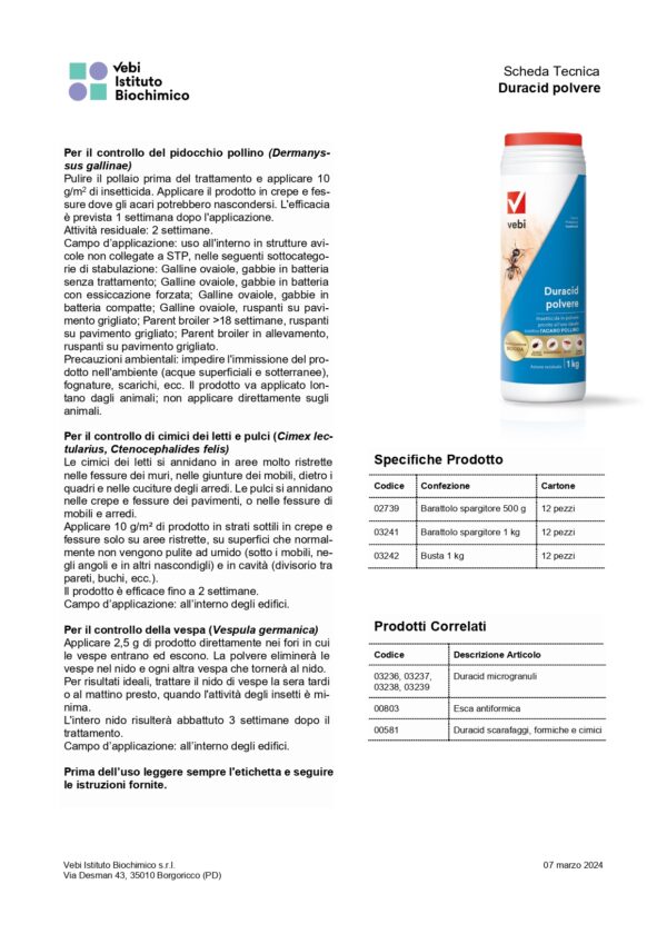 ANTIFORMICHE DURACID POLVERE PW BTL 500G - immagine 3