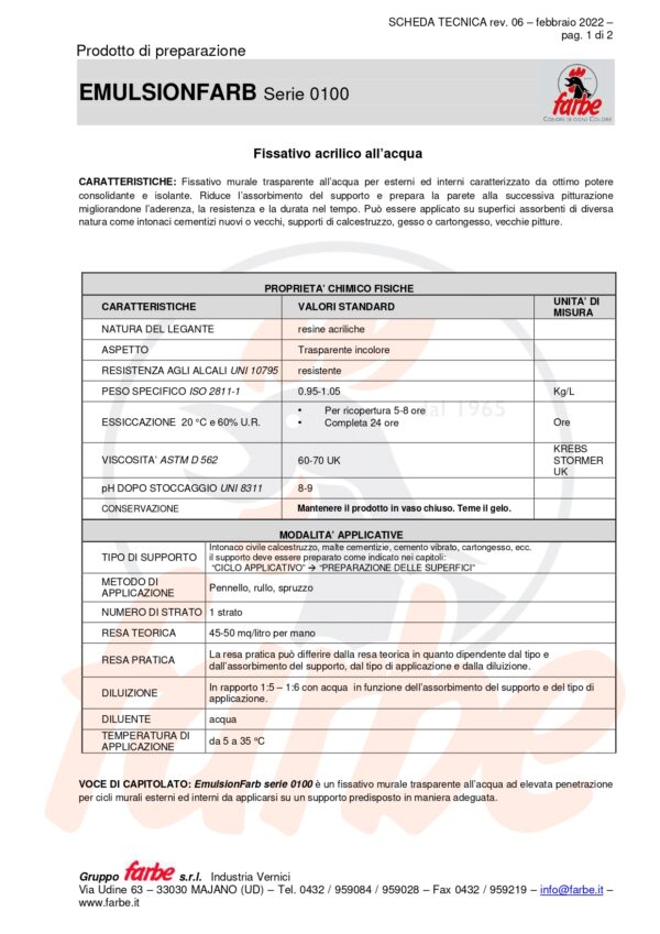 EMULSIONFARB FISSATIVO LT  1 - immagine 2