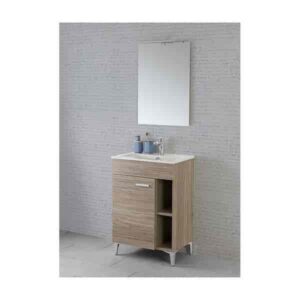 MOBILE SOSPESO 2 CASS 80 CM BIANCO FRASS VASCA A FILO LINEA REVITAL