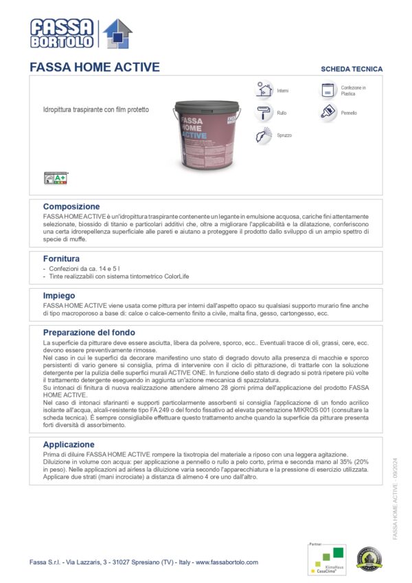FASSA HOME ACTIVE BCO/PAST 14LT - immagine 2