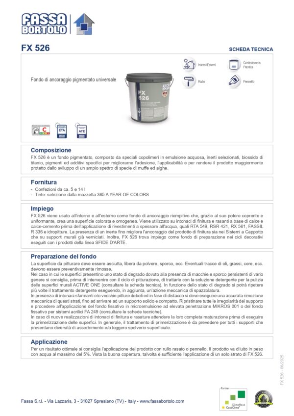 FX 526 FONDO DI ANCORAGGIO PIGMENTATO 14 LT - immagine 2
