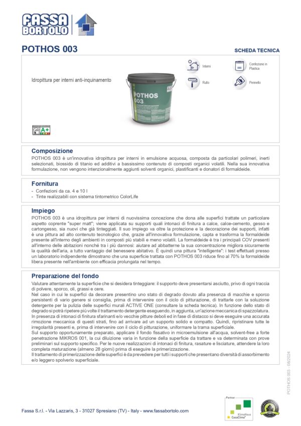 POTHOS 003 FIN.INT. BIANCA 4 L - immagine 2