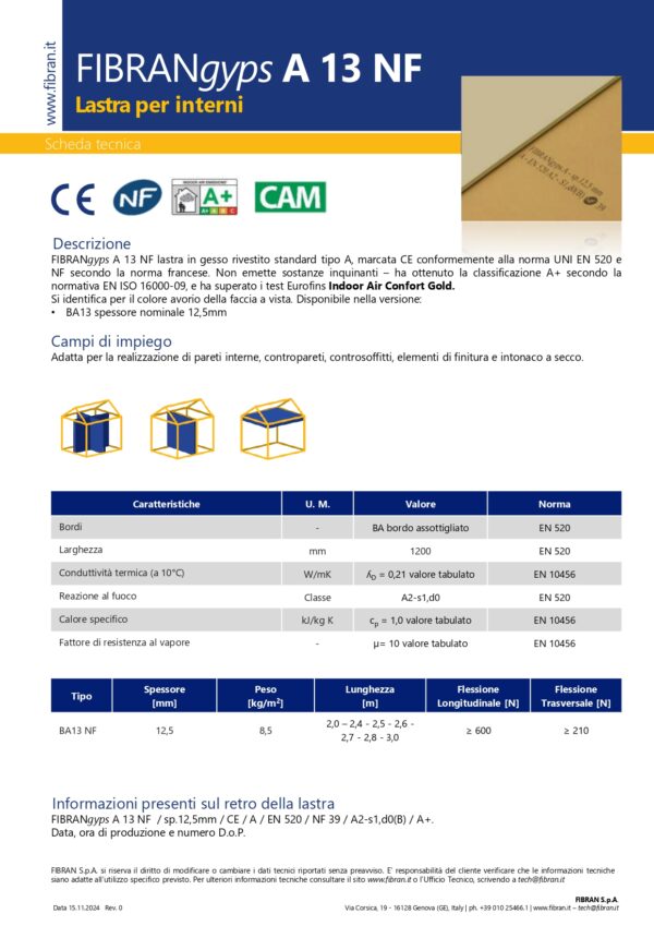 LASTRA FIBRANGYPS A 13 NF 120X200 CM - immagine 2