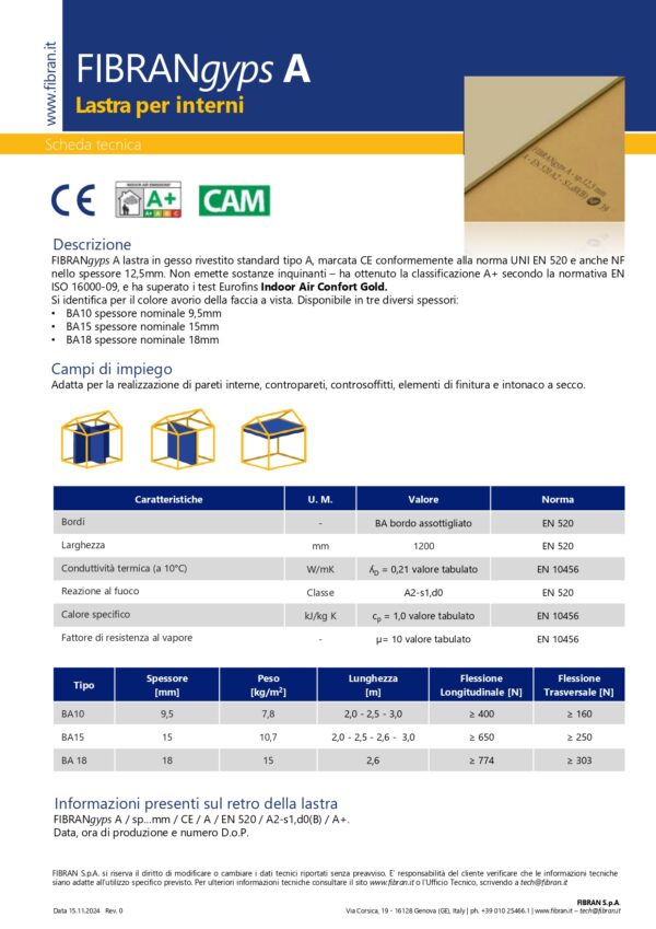 LASTRA FIBRANGYPS A 10 120X200 CM - immagine 2