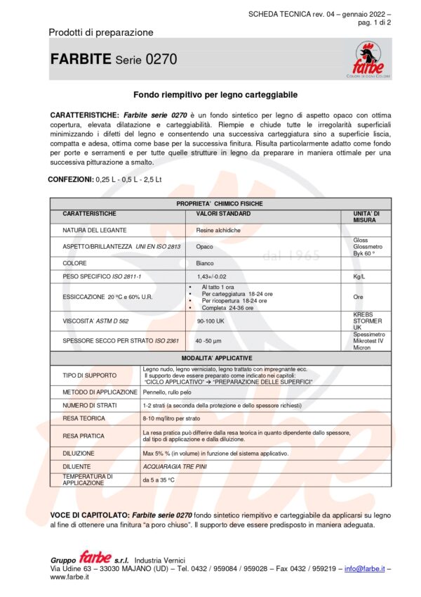 FARBITE BIANCO 0.500 LT - immagine 2
