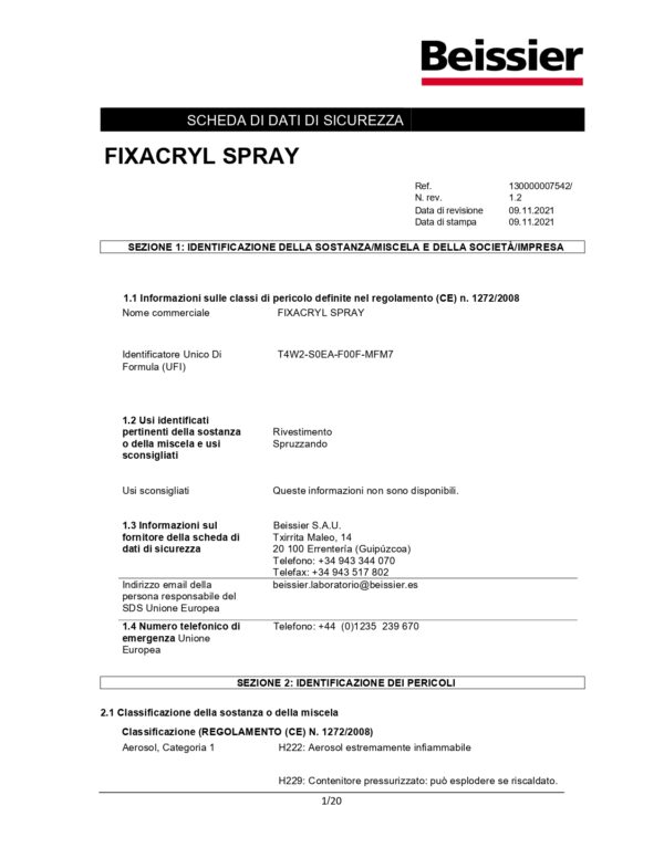 FISSANTE FIXACRYL  SPRAY 400 ML - immagine 2