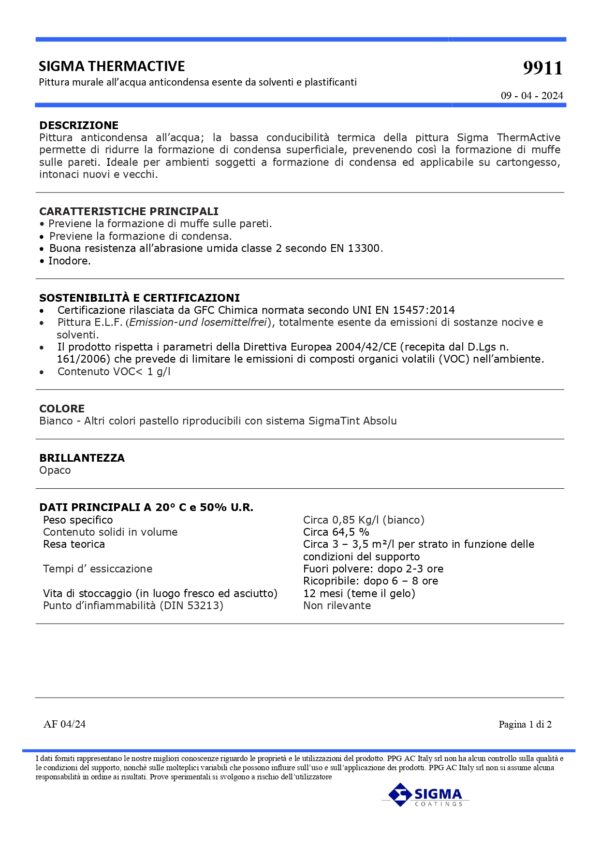 SIGMATHERMACTIVE BIANCO/BASE LN L 4 - immagine 2