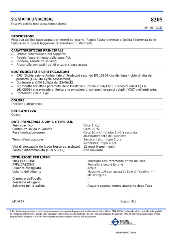 SIGMAFIX UNIVERSAL INCOLORE L 1 - immagine 2