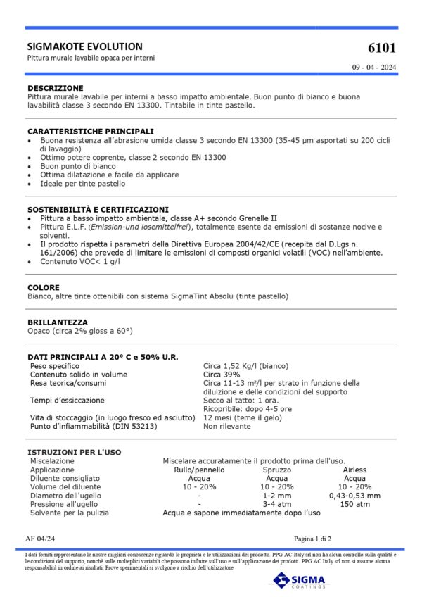 SIGMAKOTE EVOLUTION BIANCO L 15 - immagine 2