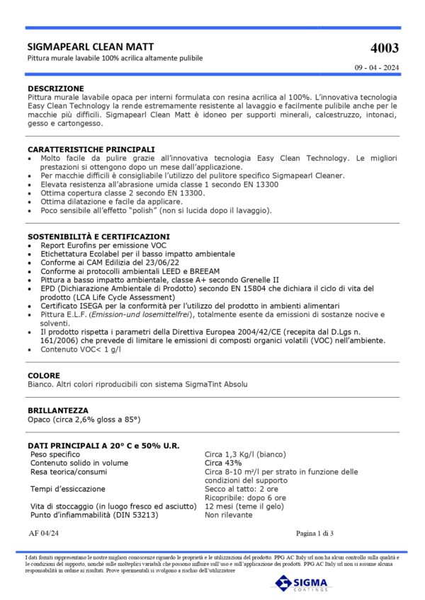 SIGMAPEARL CLEAN BIANCO L 2,5 - immagine 2