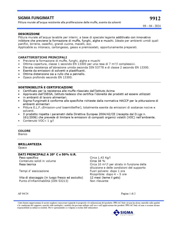 ANTIMUFFA FUNGIMATT BIANCO L 12,5 - immagine 2