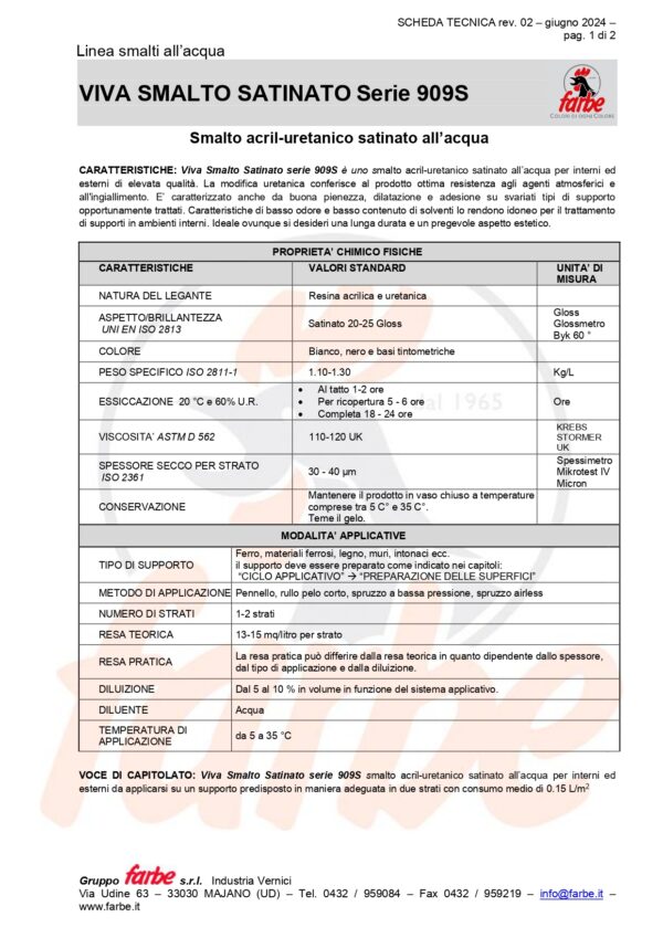 VIVA SMALTO SATINATO BIANCO LT  0.750 - immagine 2