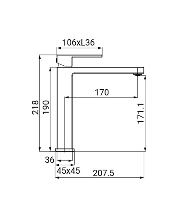 MIX LAVABO ALTO ZOE   25 CR (SCA) - immagine 2