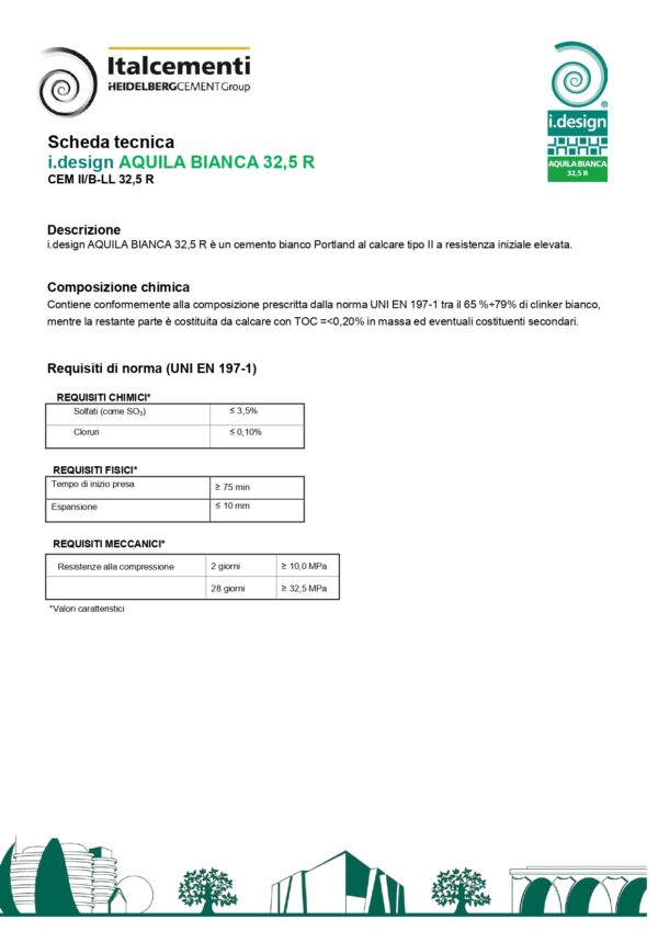 CEMENTO BIANCO 5 KG ROCCIABIANCA- 32.5R - immagine 2