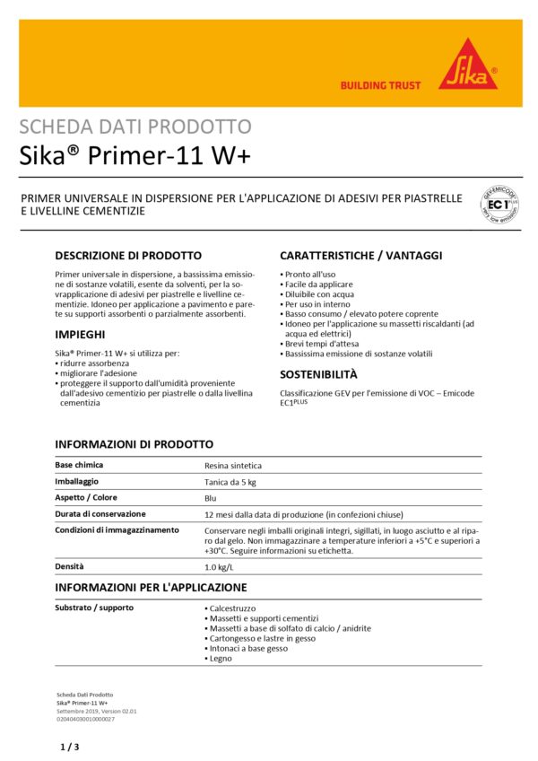 SIKAPRIMER-11W+C9160 KA 5KG - immagine 2