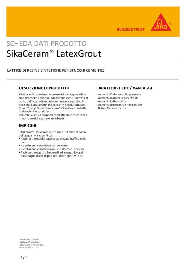LATEX GROUT  1 LT SIKACERAM - immagine 2