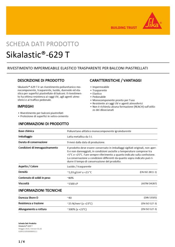 SIKALASTIC 629 T DA 5L - immagine 2