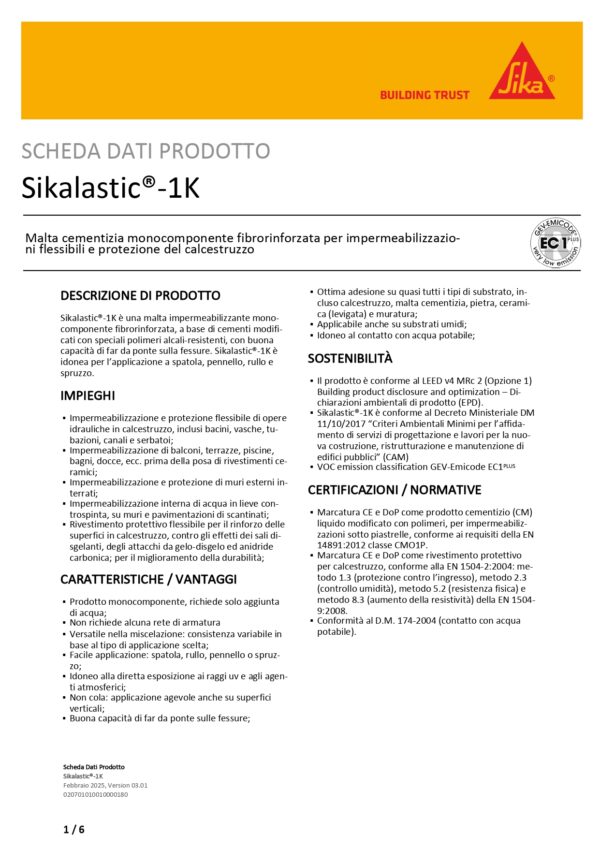 SIKALASTIC-1K C697  BG 20KG - immagine 2