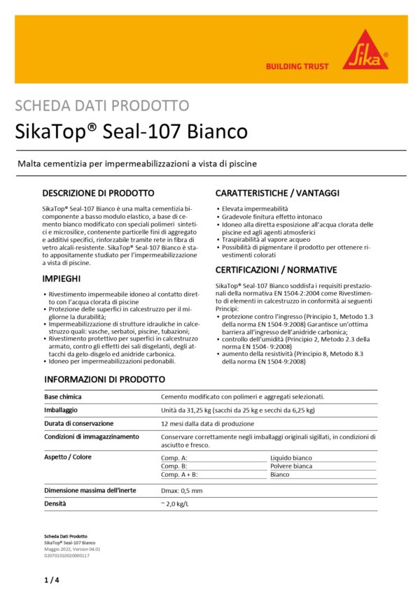 SIKATOPSEAL-107W(AB)EU 31.25KG - immagine 2