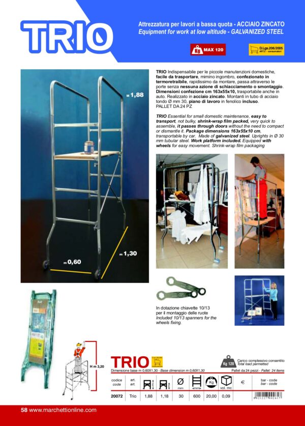 TRABATTELLO  TRIO ACC H M 1,88 - immagine 2