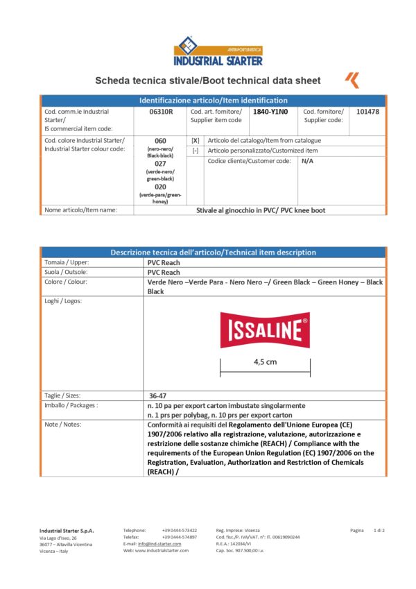 STIVALI PVC A GINOCCHIO N.46 - immagine 2