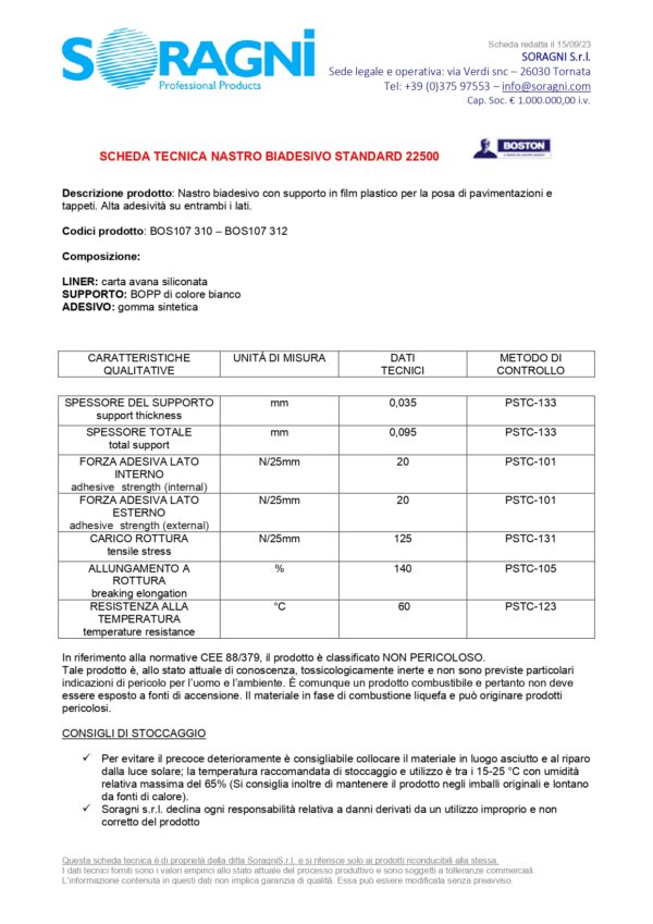 NASTRO BOSTON BIADESIVO 50MMX25M - immagine 2