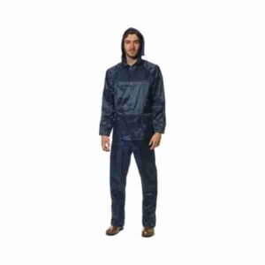 COMPLETO GIACCA E PANTALONE IMPERM.BLU TAGLIA 2X