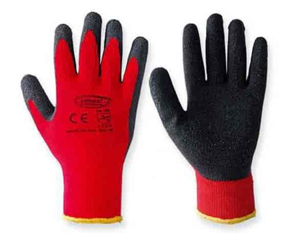 F28342.jpg GUANTI PELLE FIORE NERO/ROSSO TAGLIA 10 - immagine 1