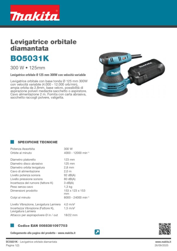 LEVIGATRICEORBITALE DIAM 300W  125MM - immagine 2