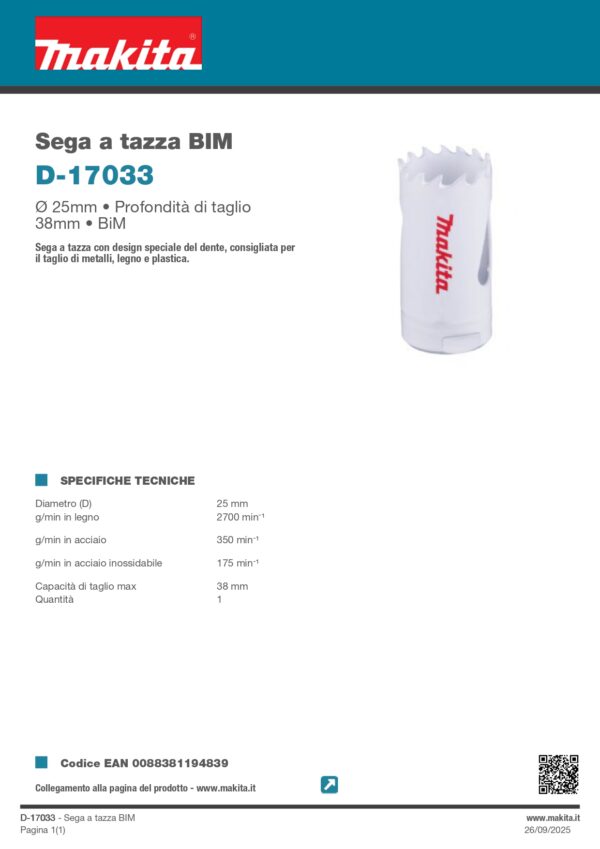 SEGA A TAZZA BIM.HSS MM.25 - immagine 2