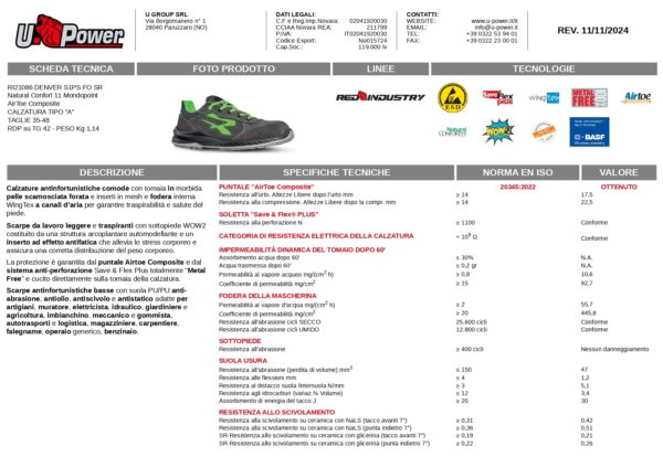 SCARPA DENVER S ESD S1PS FO SR TAG 46 - immagine 2