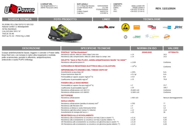 SCARPA YELLOW ESD S1P SRC 40 - immagine 2
