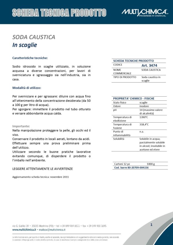 SODA CAUSTICA IN SCAGLIE DA KG.1 - immagine 2