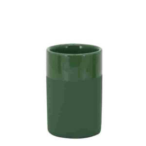 OLIVIA PORTASAPONE IN CERAMICA VERDE SCURO
