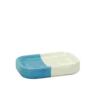 FOLK PORTASAPONE IN CERAMICA BLU/BIANCO