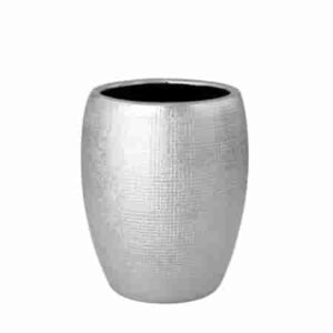 GLITTER BICCHIERE IN CERAMICA ARGENTO SATINATO