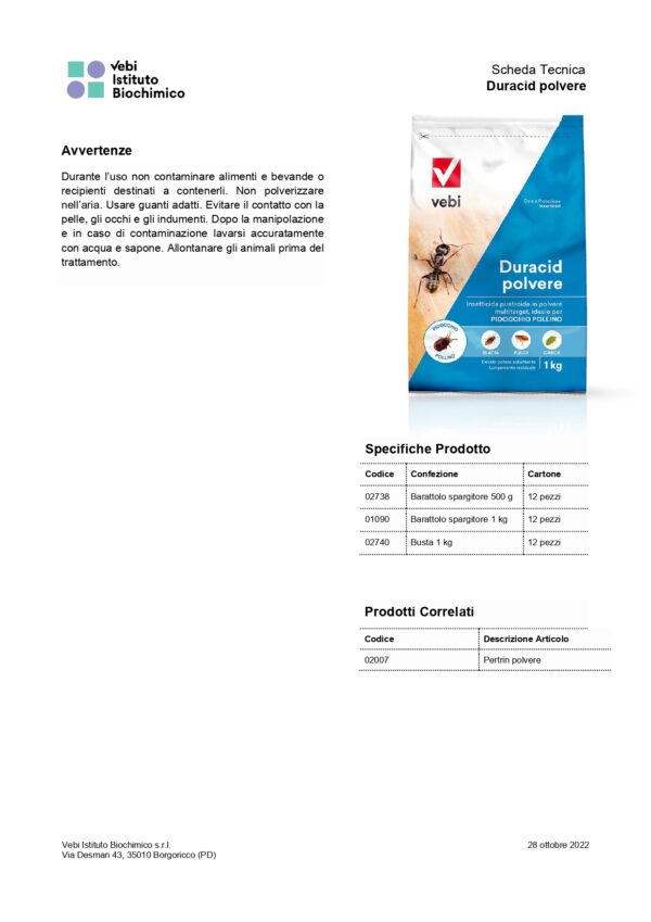 ANTIFORMICHE DURACID POLVERE PW ENV 1 KG IT - immagine 2