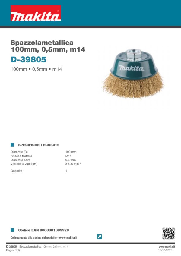 SPAZZOLA MET M14 100MM FILO OT - immagine 2