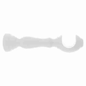 SUPPORTO LEGNO P/BASTONE BIANCO 10 CM 2 PZ