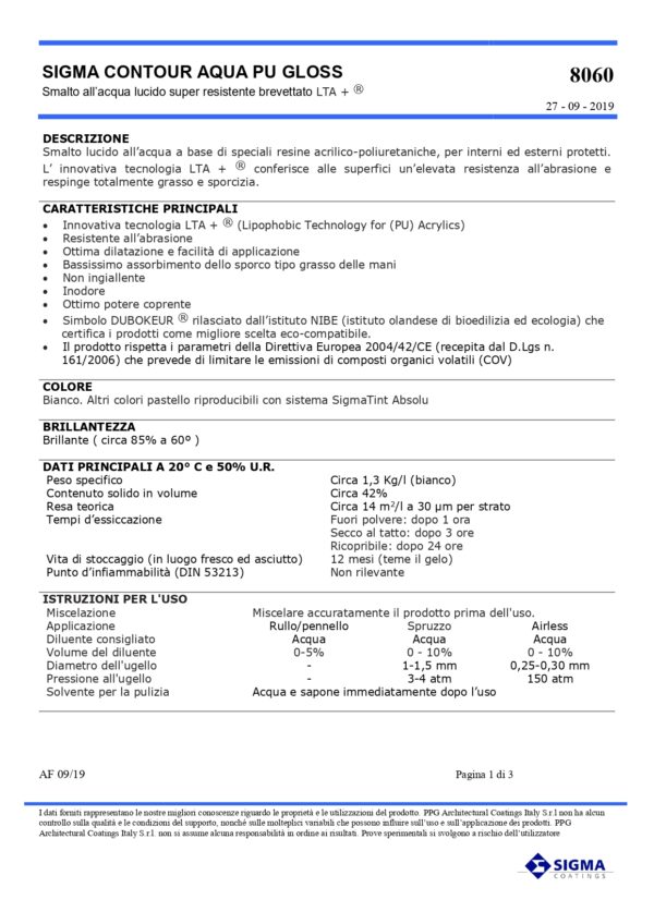 CONTOUR AQUA-PU MATT GLOSS WHITE LT 1 - immagine 3